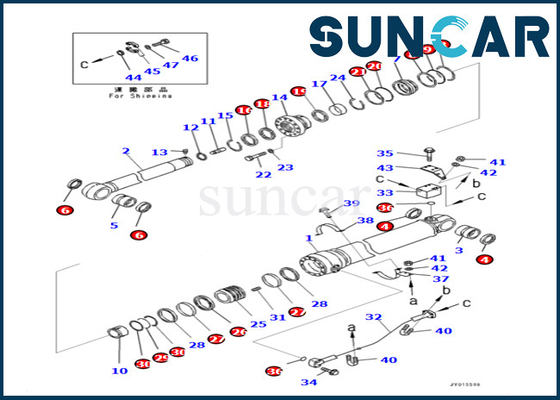 ชุดเปลี่ยนกระบอกสูบแขน 7079968780 707-99-68780 สำหรับ PC400LC-8 PC400-8 PC400-8R Komatsu