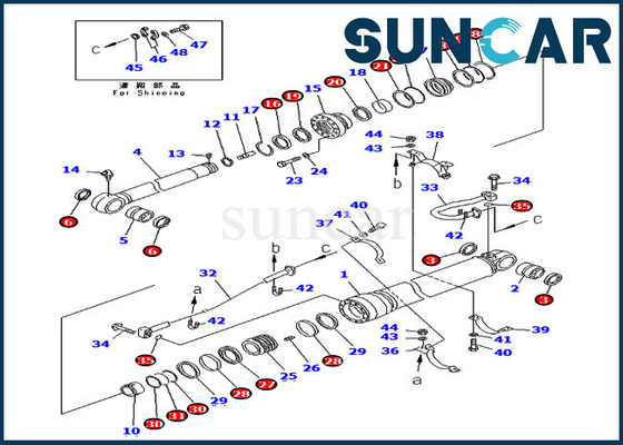 Komatsu PC300LC-6 707-99-67040 7079967040 ชุดอุปกรณ์ขุดเจาะแขนกระบอกไฮดรอลิก