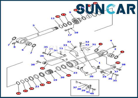 ชุดซ่อมซีลถังขุด 707-99-67310 PC400-6 PC450-6 Komatsu Cylinder Kits 7079967310