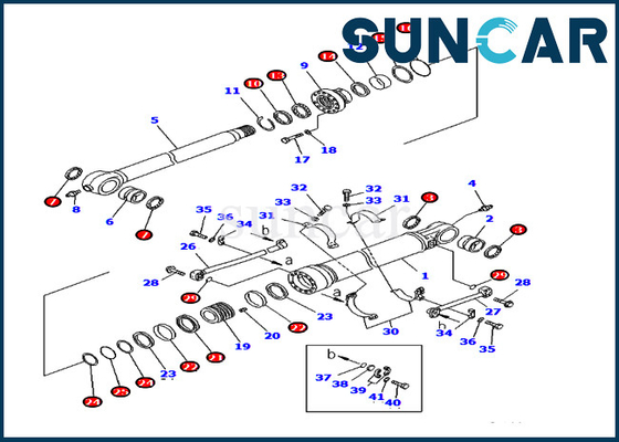707-99-67315 7079967315 ชุดซีลกระบอกสูบถังเหมาะกับ Komatsu PC400LC-7 PC400-6C PC400-7 ชุดบริการ