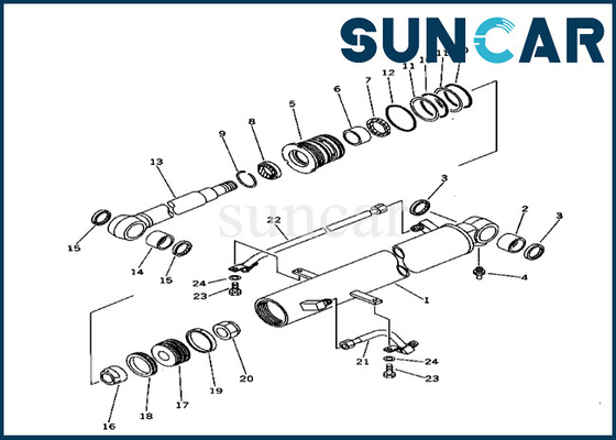 ชุดซีลกระบอกสูบบูม 20T6302050 20T-63-02050 เหมาะกับ PC40-6 Komatsu Boom Cylinder Seal ชุดซ่อม