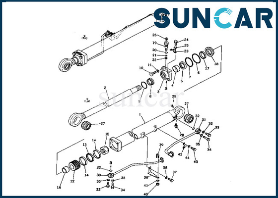 ชุดซีลกระบอกสูบบูม 2086356100 208-63-56100 สำหรับ PC400-1 Komatsu Boom Cylinder Sealing Kit