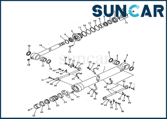 208-63-72100 2086372100 Boom Cylinder Seal Kit สำหรับ PC400-3 PC400LC-3 Boom Cylinder Sealing Kit Komatsu