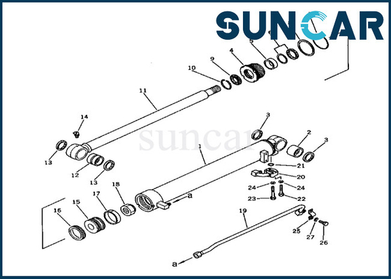 2016366100 201-63-66100 Komatsu Arm Cylinder Seal Kit สำหรับ PC60-3 Arm Cylinder Seal Repair Kit