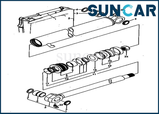 PC40FR-1 Komatsu Parts YM172164-72330 YM17216472330 Arm Seal Kit กระบอกไฮดรอลิก