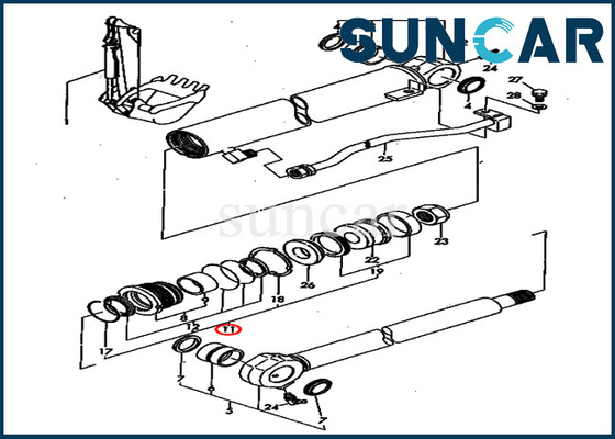 YM172164-72360 YM17216472360ถังซีลกระบอกชุดเหมาะสำหรับKomatsu PC40FR-1รุ่นชุดปิดผนึก