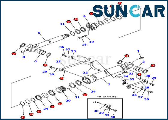 707-99-59760 7079959760 ชุดปิดกระบอกถัง สําหรับส่วนภายใน Komatsu PC450-8 PC450LC-8 PC490LC-10