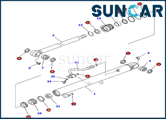 Komatsu Arm Seal Repair Kits 707-98-15770 7079815770 PC45MR-3 อะไหล่รถขุดตักอะไหล่