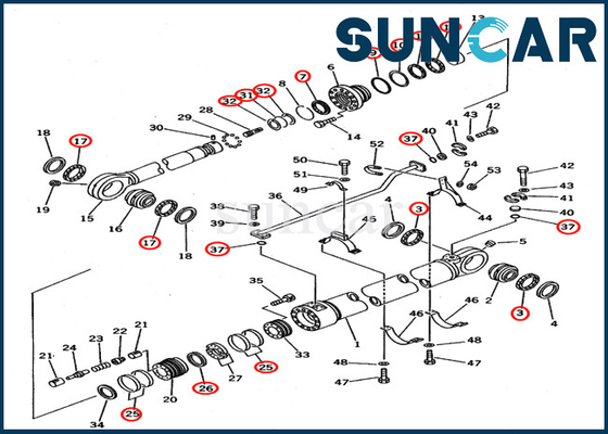 707-99-78640 7079978640 ชุดซ่อมซีลกระบอกไฮดรอลิกเหมาะกับอุปกรณ์ PC650-3 PC650-5 Komatsu